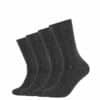 CAMANO Socken ca-soft mit Bio-Baumwolle 4er Pack anthracite melange