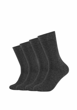 CAMANO Socken ca-soft mit Bio-Baumwolle 4er Pack anthracite melange