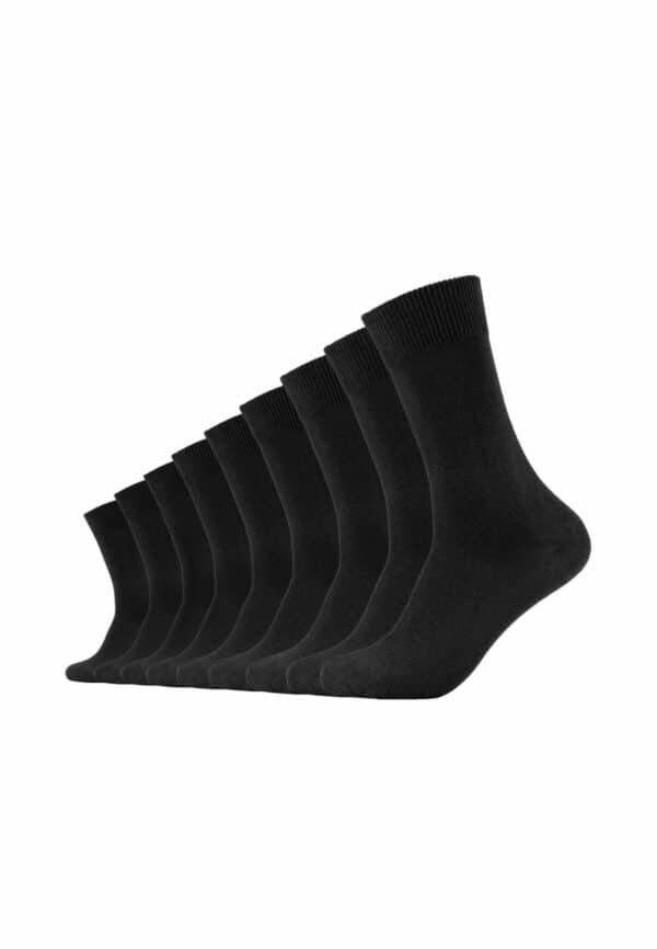 CAMANO Socken 9er Pack comfort mit Bio-Baumwolle black