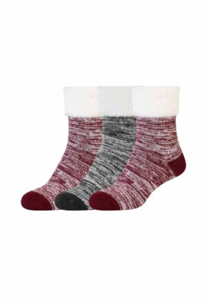 CAMANO Socken warm-up 3er Pack oxblood red