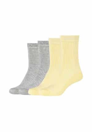 CAMANO Socken Silky Feeling gerippt 4er Pack french vanilla