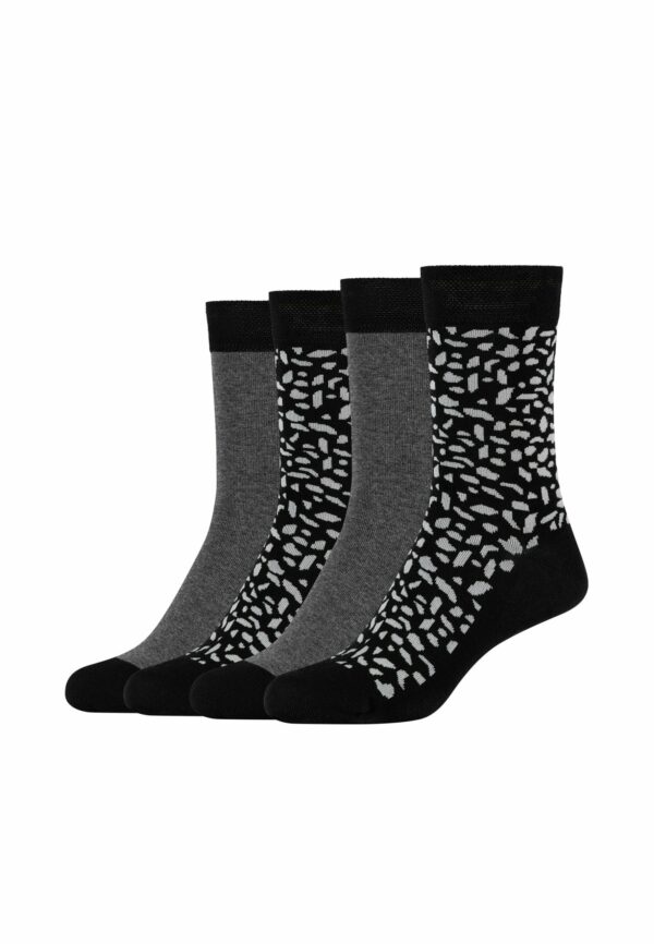 CAMANO Socken ca-soft crazy dots 4er Pack black