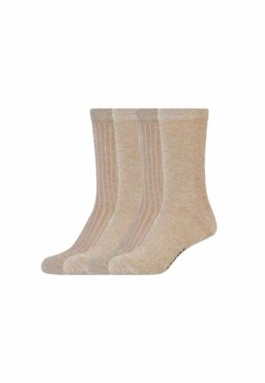 CAMANO Socken cosy shiny in Box 4er Pack nature