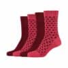 CAMANO Socken ca-soft stars 4er Pack rose wine
