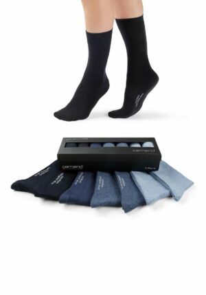 CAMANO Socken comfort 7er Pack in der Geschenk-Box navy mix