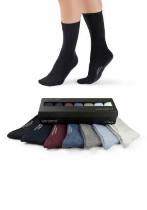 CAMANO Socken comfort 7er Pack in der Geschenk-Box light grey mix