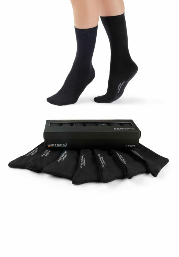 CAMANO Socken comfort 7er Pack in der Geschenk-Box black