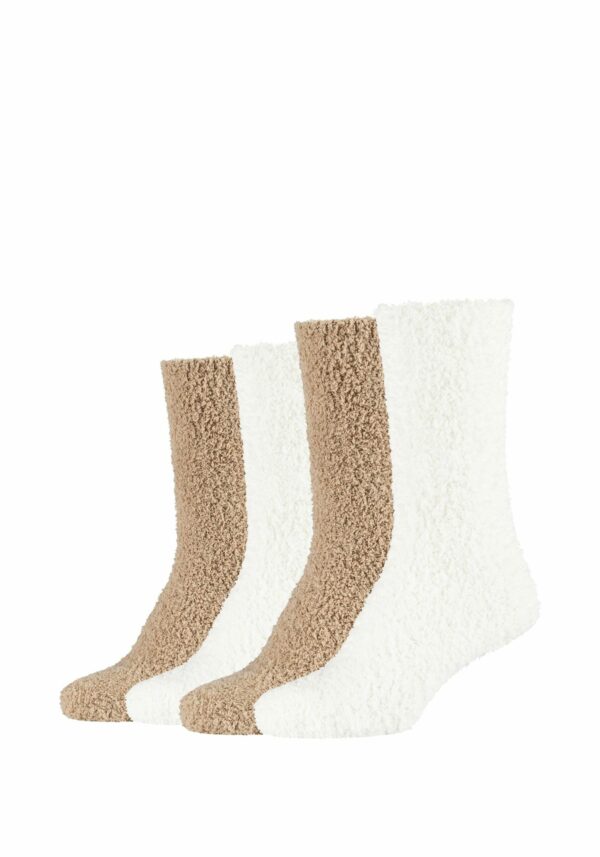 CAMANO Socken mit Recycled Polyester Cosy 4er Pack taupe