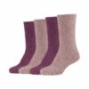 CAMANO Socken mit Recycled Polyester Cosy 4er Pack damson