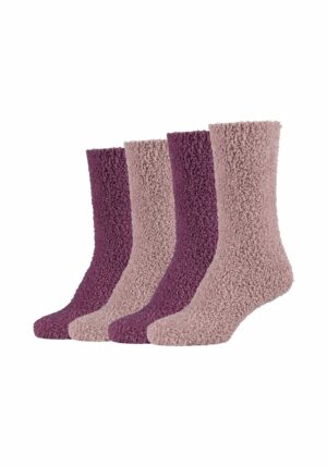 CAMANO Socken mit Recycled Polyester Cosy 4er Pack damson