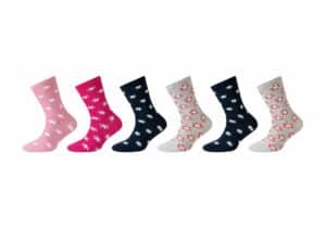 CAMANO Kinder Socken ca-soft Flowers mit Bio-Baumwolle 6er Pack paradise pink