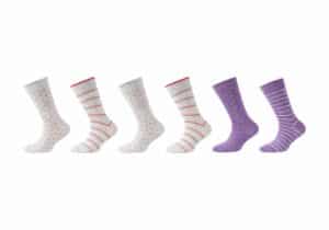 CAMANO Kinder Socken ca-soft Bows mit Bio-Baumwolle 6er Pack lilac petal