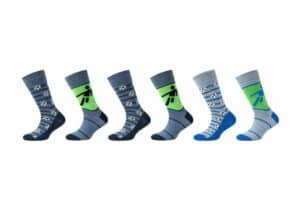 CAMANO Kinder Socken ca-soft Fußball mit Bio-Baumwolle 6er Pack stone melange