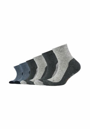 CAMANO Kinder Funktions-Kurzsocken Pro Tex 6er Pack dark grey melange