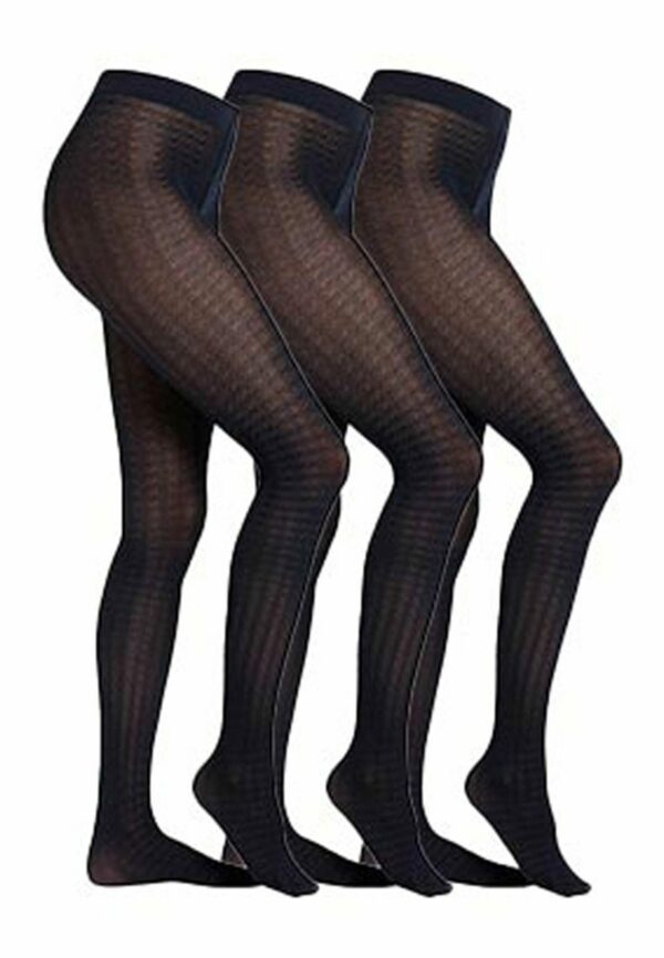 CAMANO Feinstrumpfhose pepita 60 DEN 3er Pack classic navy