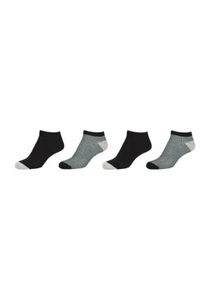 CAMANO Sneakersocken silky touch mini stripes 4er Pack black