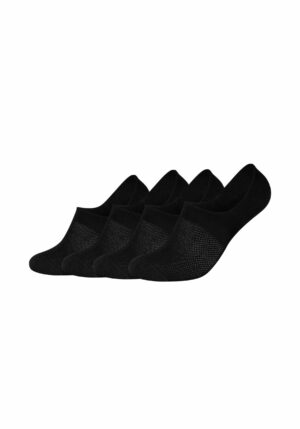 CAMANO Füßlinge invisible ca-soft Bio-Baumwolle 4er Pack black