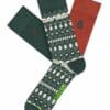 CHEERIO* Socken HOUSE OF SANTA in Box 3er Pack dark green mix