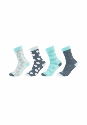 Fun Socks Socken organic cotton Christmas in Box 4er Pack light aqua