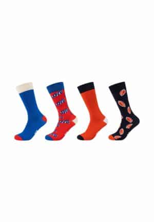 Fun Socks Socken Motifs Graphics 4er Pack golden poppy