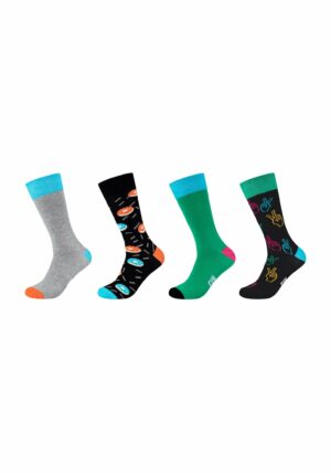 Fun Socks Socken Motifs Graphics 4er Pack ember glow