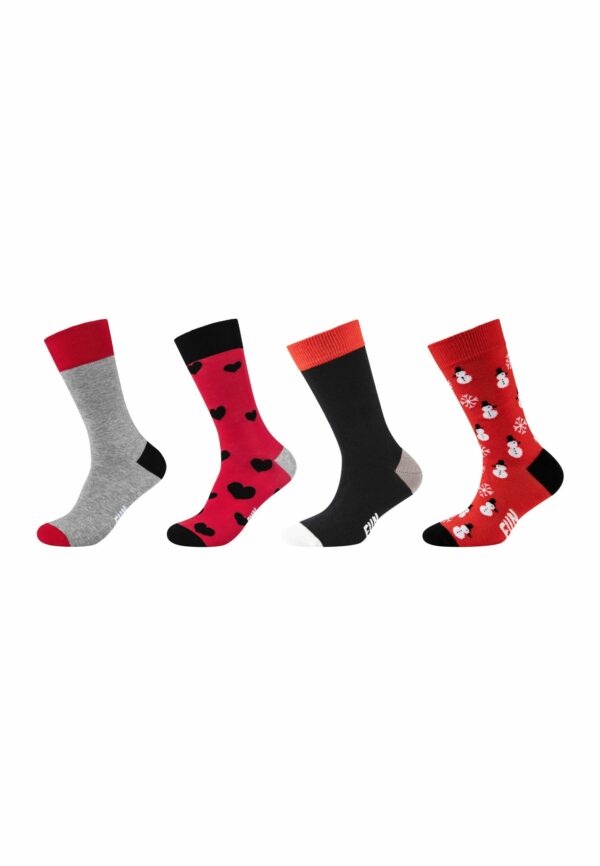 Fun Socks Socken Motifs Graphics 4er Pack mars red
