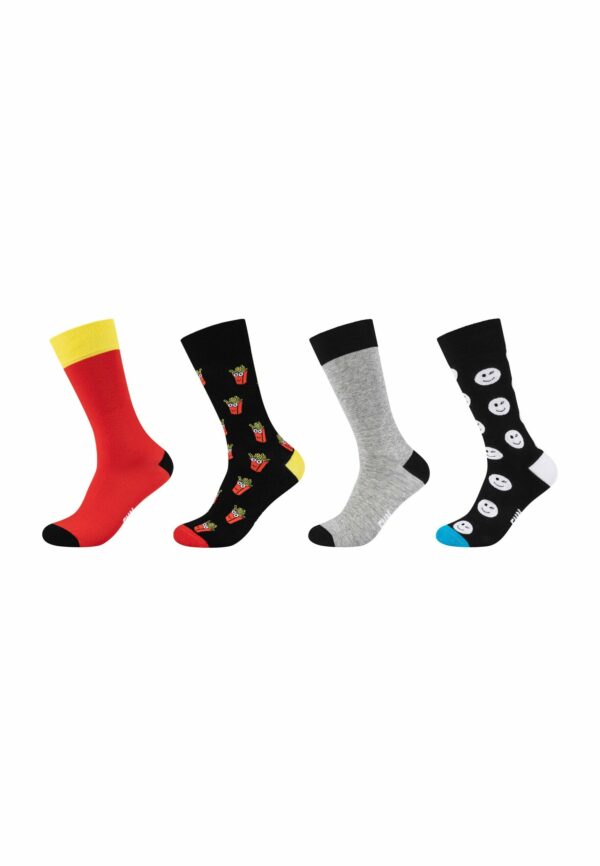 Fun Socks Socken Motifs Graphics 4er Pack red