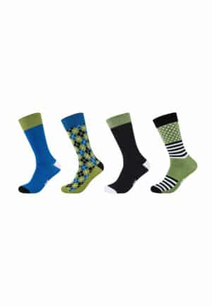 Fun Socks Socken Motifs Graphics 4er Pack hunter green