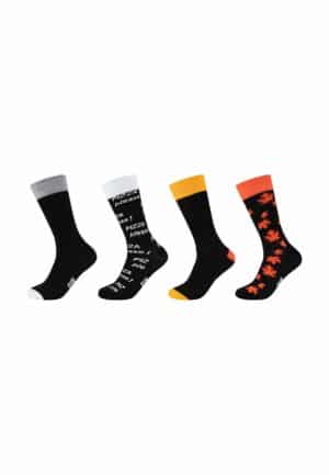 Fun Socks Socken Motifs Graphics 4er Pack black