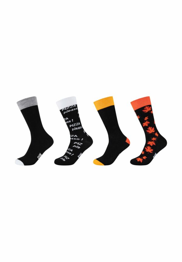 Fun Socks Socken Motifs Graphics 4er Pack black