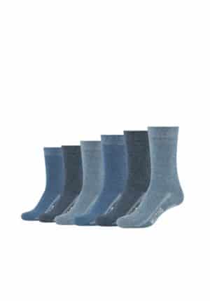 mustang Socken mit Bio-Baumwolle 6er Pack stone mix