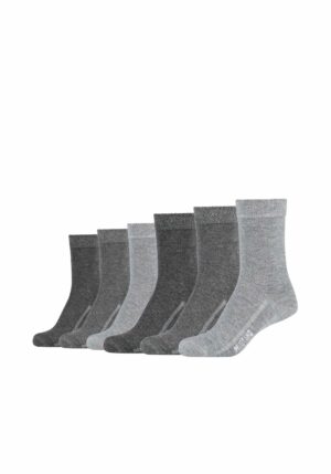 mustang Socken mit Bio-Baumwolle 6er Pack grau