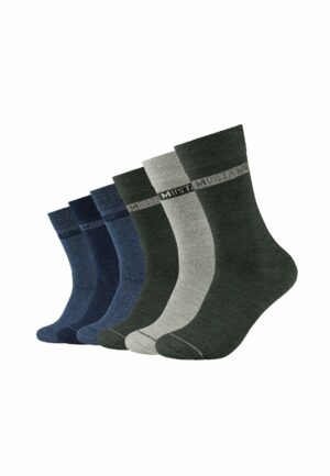 mustang Socken mit Bio-Baumwolle 6er Pack four leaf green