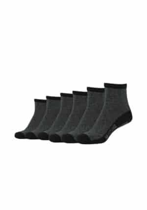 mustang Kurzsocken mit Bio-Baumwolle 6er Pack black