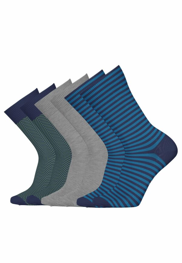 s.Oliver Socken Essentials mit Bio-Baumwolle gemustert 6er Pack active blue