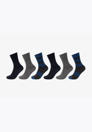 s.Oliver Socken Essentials mit Bio-Baumwolle gemustert 6er Pack dark grey melange