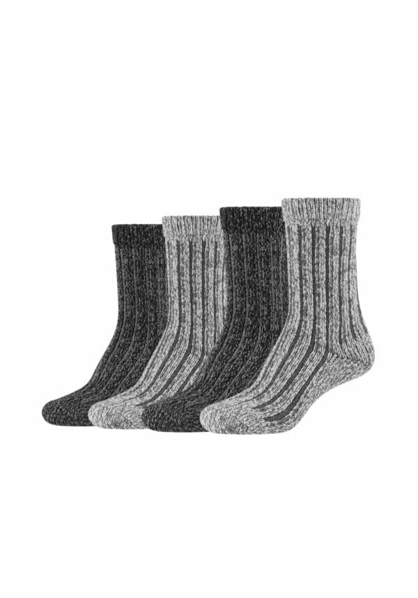 s.Oliver Kuschel-Socken Hygge 4er Pack anthracite