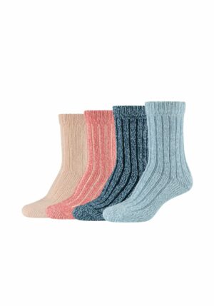 s.Oliver Kuschel-Socken Hygge 4er Pack stone melange + confetti