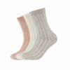 s.Oliver Socken hygge rib in Box 3er Pack offwhite melange