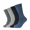 s.Oliver Ripp-Socken Essentials 4er Pack blue melange