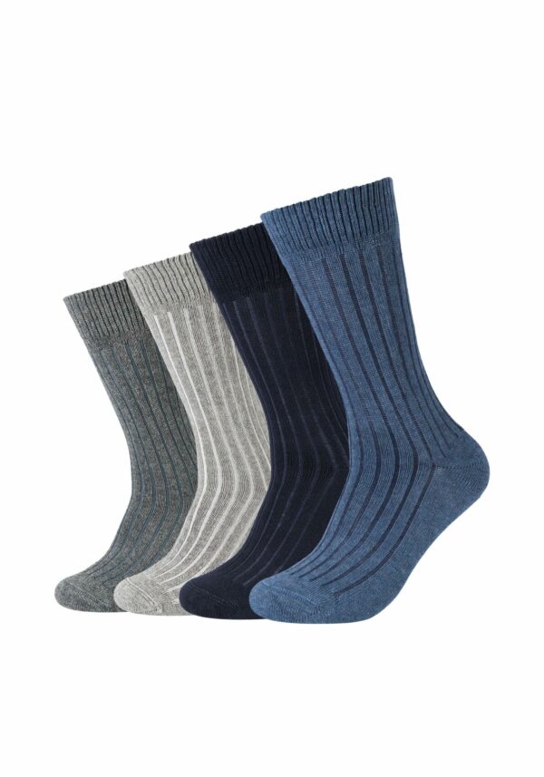 s.Oliver Ripp-Socken Essentials 4er Pack blue melange