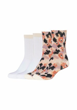 s.Oliver Socken Essentials Flower mit Bio-Baumwolle 4er Pack white
