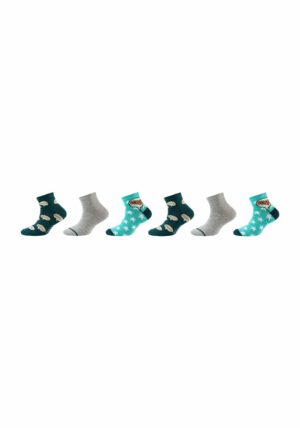 s.Oliver Kinder Kurzsocken originals Bio-Baumwolle Comic 6er Pack blue turquoise