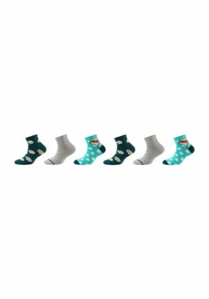 s.Oliver Kinder Kurzsocken originals Bio-Baumwolle Comic 6er Pack blue turquoise