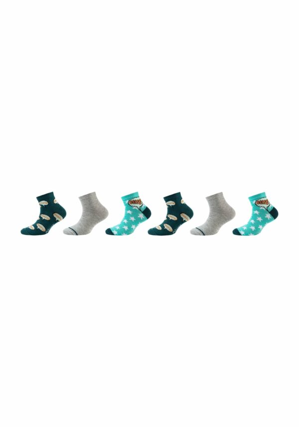 s.Oliver Kinder Kurzsocken originals Bio-Baumwolle Comic 6er Pack blue turquoise