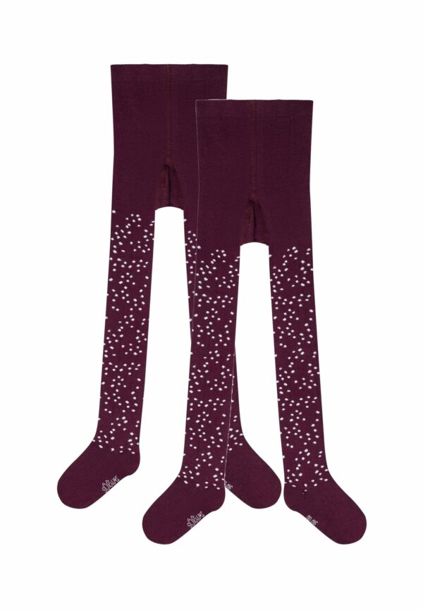 s.Oliver Kinderstrumpfhose originals organic patterned 2er Pack purple potion