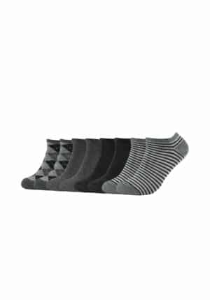 s.Oliver Sneakersocken Essentials gemustert 8er Pack black