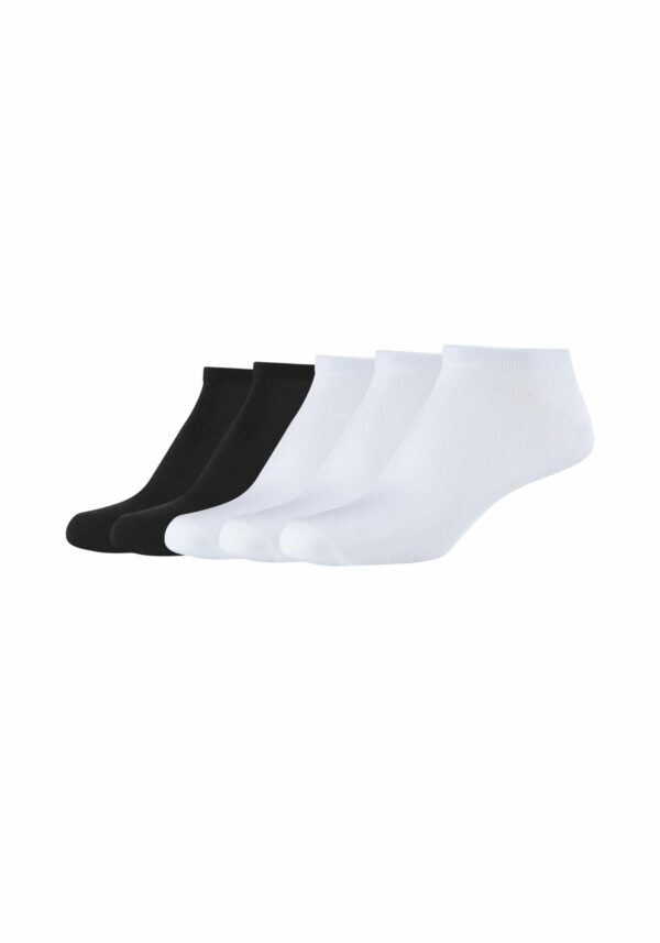 s.Oliver Sneakersocken Silky Touch 5er Pack black white
