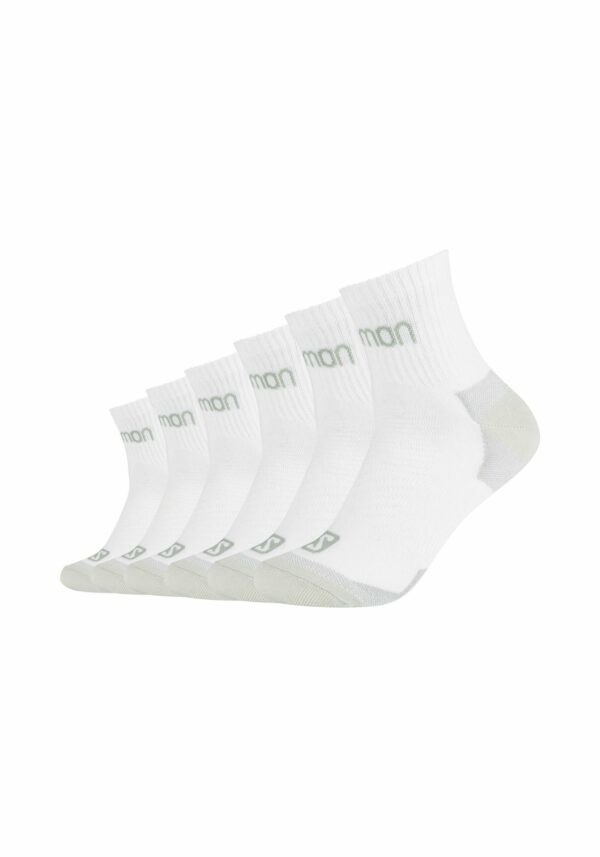 Salomon Quarter Socken mesh Ventilation Active 6er Pack White Grey