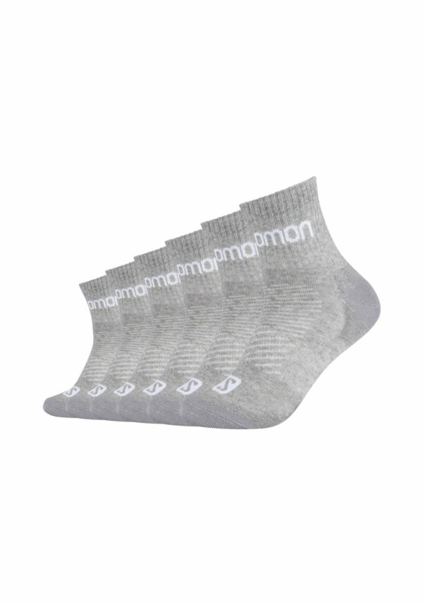Salomon Quarter Socken mesh Ventilation Active 6er Pack Grey White